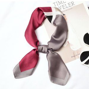 Square Silk Scarf/ Neckerchief - Square Purple
